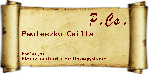 Pauleszku Csilla névjegykártya