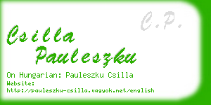 csilla pauleszku business card